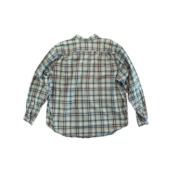 C.E. Schmidt Workwear Flannel Shirt XL Blue Green Plaid Button Down Long Sleeve - Picture 4 of 9